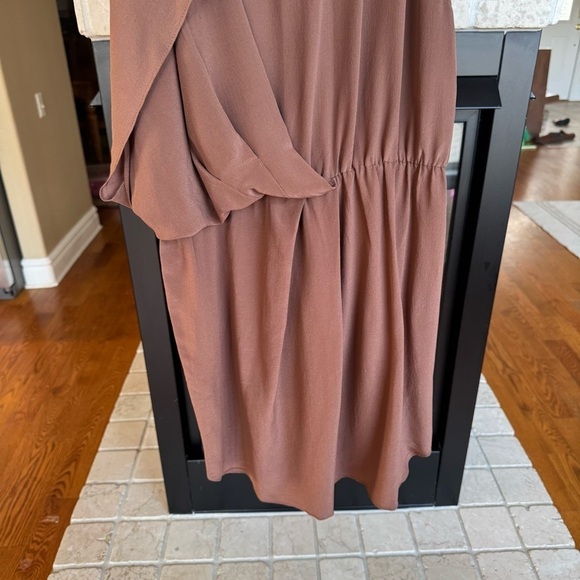 NWT Greylin Harper 100% Silk Crepe Brown Dress XS - Picture 5 of 5